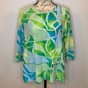 NWT Ali Miles stretch relaxed textured top MP